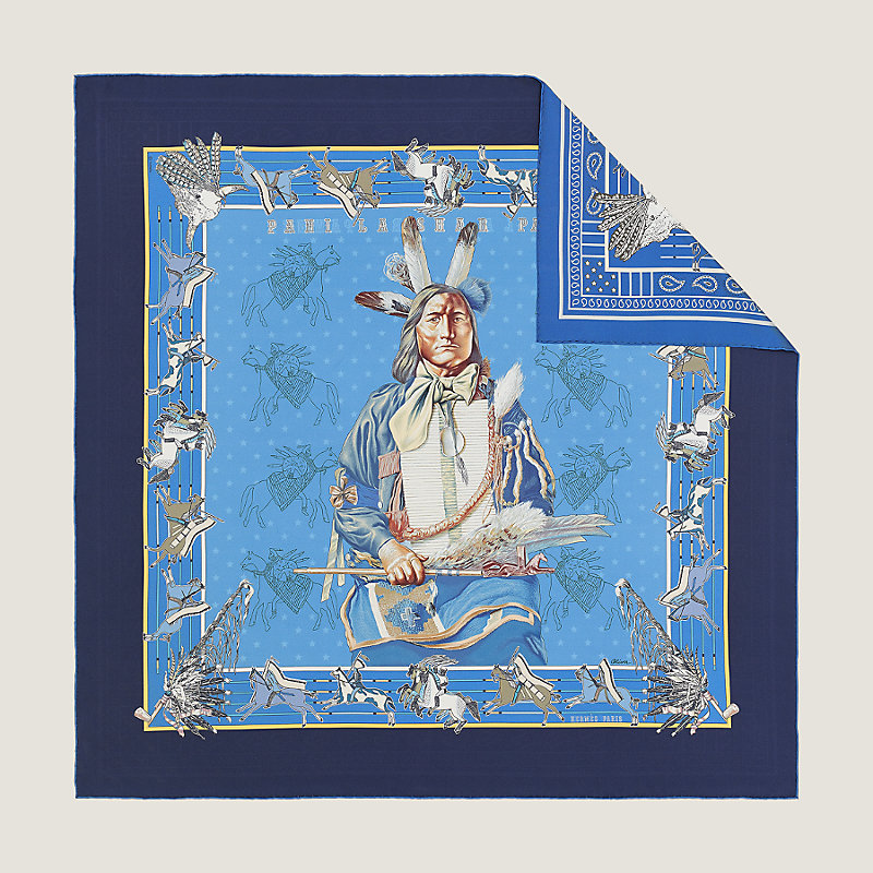 Pani la Shar Pawnee double face scarf 90 | Hermès Australia